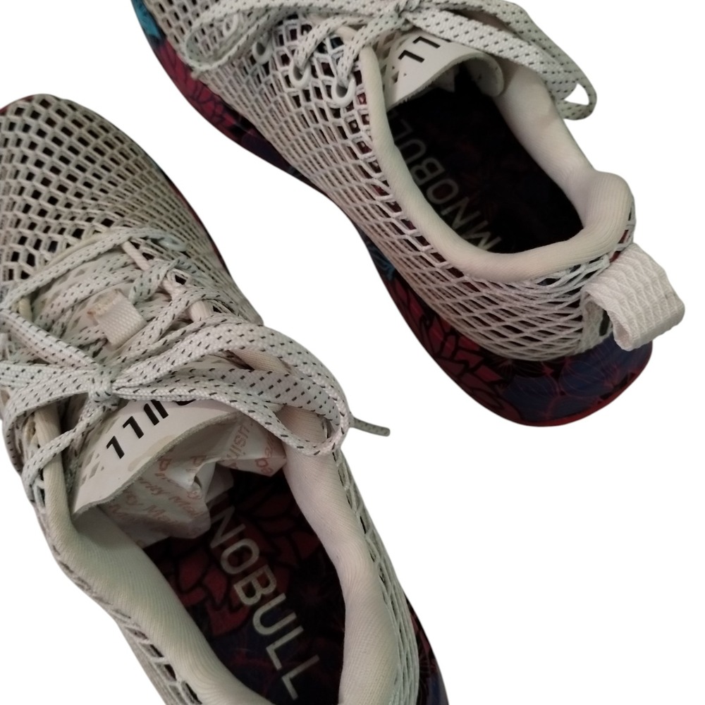 NOBULL White Succulent Mesh Runner Sneakers Women's 7 Athletic - Picture 3 of 6